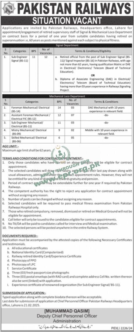 Pakistan Railways Jobs Opportunities For 2025-Apply Now