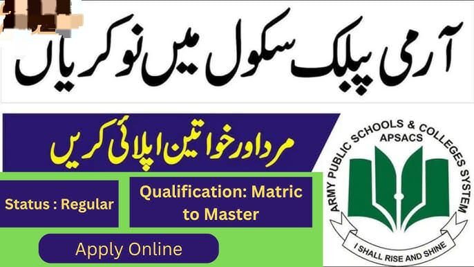 Army Public School In Rawalpindi Jobs For 2025-Apply Now