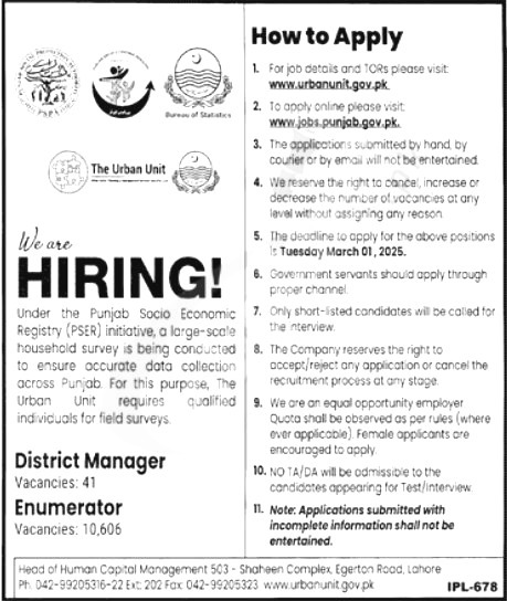 The Urban Unit Jobs Opportunities In Punjab For 2025
