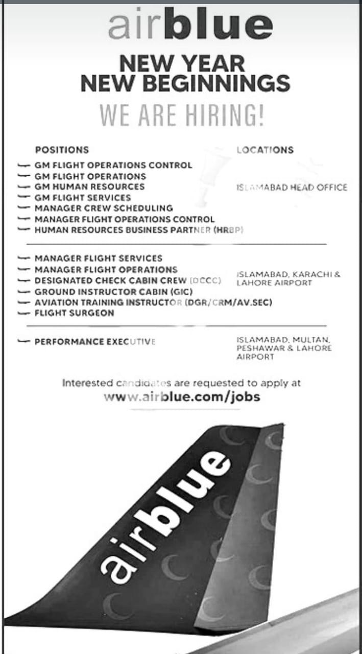 Air Blue Jobs Opportunities At Pakistan For 2025