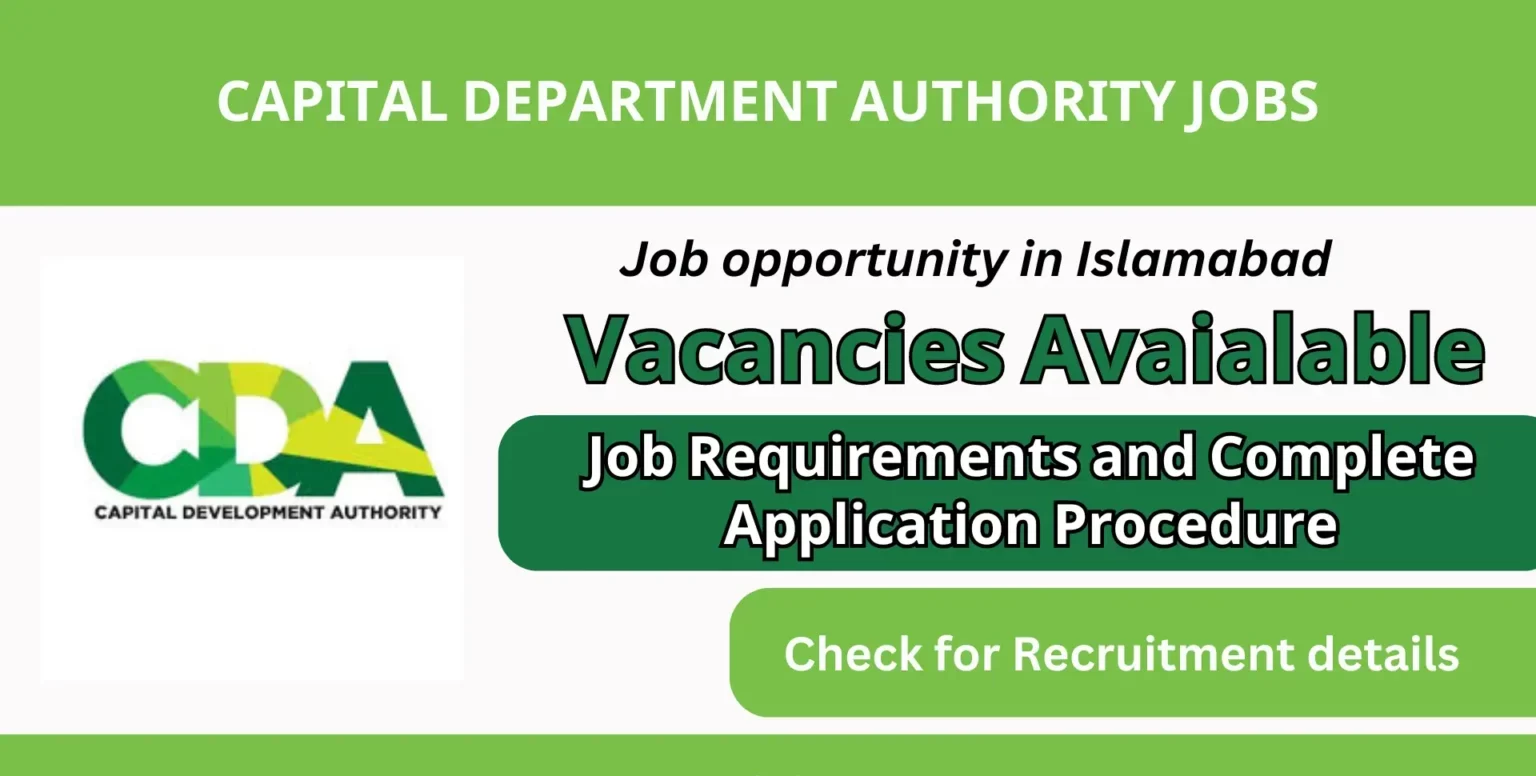 Capital Development Authority Jobs In Pakistan For 2025