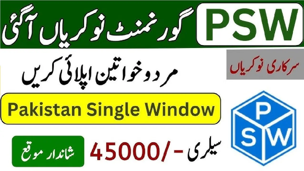 Pakistan Single Window PSW Jobs Opportunities For 2025