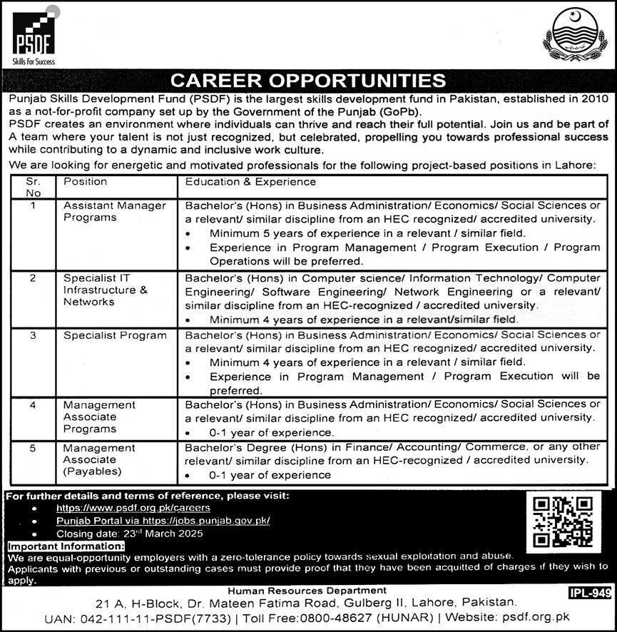 Skill Development Fund Jobs 2025 – Apply Online In Pakistan