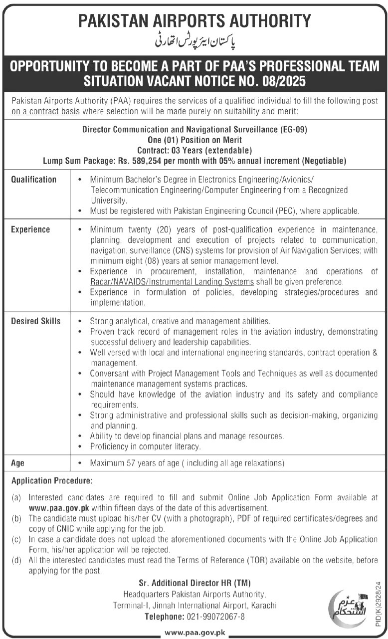 Latest Pakistan Airports Authority Jobs 2025 – Apply Now!